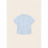 Mayoral 1112-67 Chlapecká plátěná košile se stojatým límečkem modrá barva