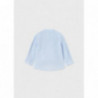 Mayoral 1116-70 Lněná košile se stojatým límečkem modrá barva