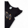 Boboli 416089-890 Bluzka dziewczynka kolor czarny