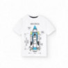 Boboli 596011-1100 T-shirt chłopiec kolor biały