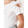 iDO 46860-0113 Koszulka krótki rękaw dziewczynka kolor biały