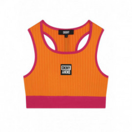 DKNY D35S91-41E Top koszulka na ramiączkach dziewczynka kolor pomarańcz
