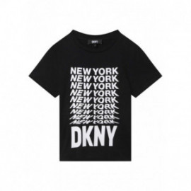 DKNY D35S76-09B T-shirt dziewczynka kolor czarny