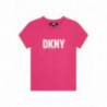 DKNY D35S73-483 T-shirt dziewczynka kolor malinowy