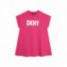 DKNY D32866-483 Sukienka codzienna dziewczynka kolor malinowy
