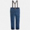 Mayoral 4537-42 kalhoty džíny štíhlý podvazky barva základní