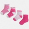 Mayoral 9457-33 sada 4 páry ponožky barva azalka