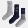 Mayoral 10250-78 Tři páry ponožek pejsek barva šedá