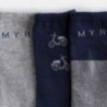 Mayoral 10250-78 Tři páry ponožek pejsek barva šedá