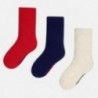 Mayoral 10251-46 Sada tří párů ponožek barva bobule