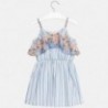 Mayoral 6952-19 Dívčí šaty vzory pásy květina barva modrý