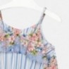 Mayoral 6952-19 Dívčí šaty vzory pásy květina barva modrý