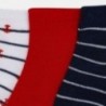 Mayoral 10330-84 Sada 3 párů ponožek barva červená