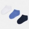 Mayoral 10331-67 Sada 3 párů ponožek barva modrý