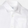 Mayoral 117-90 košile dlouhý rukáv len basic barva bílá