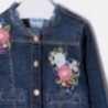 Mayoral 3416-82 Dívčí bunda džíny s výšivkou barva granát