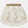 Mayoral 6900-58 Dívčí sukně tyl s výšivkou krémová barva