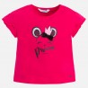 Mayoral 3036-50 Dívčí tričko krátký rukáv Fuchsie barva
