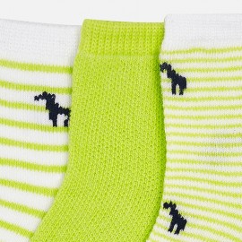 Mayoral 10329-79 Sada 3 párů ponožek barva zelená
