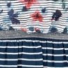 Boboli 445137-9748 Dívčí šaty v pruzích barva námořnictva