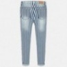 Mayoral 6512-3 Dívčí kalhoty dlouho pásy džíny barva granát