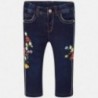 Mayoral 1524-46 Kalhoty dívčích džínů s výšivkou barevně tmavě modré