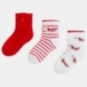 Mayoral 10400-92 ponožky dívčí barva bílá/červená