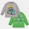 Mayoral 2026-86 chlapecké košile 2 kusy šedo/zelené
