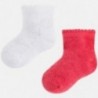 Mayoral 10398-64 Dívčí ponožky 2 páry barvy petunie