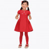 Mayoral 4954-49 Šaty pro dívky červená barva