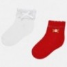 Mayoral 10530-58 Sada ponožek dívky barva červená
