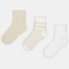 Mayoral 10579-37 Sada ponožek dívky barva písek
