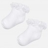 Mayoral 9110-50 Dívčí ponožky bílé barvy