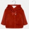 Mayoral 2478-88 Dívčí kabát s kožešinou červená