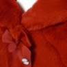 Mayoral 2478-88 Dívčí kabát s kožešinou červená