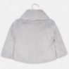 Mayoral 4494-93 Dívčí kabát s kožešinou šedá