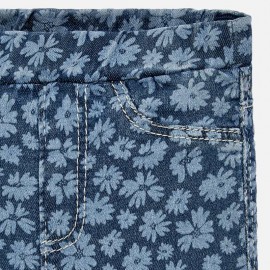Mayoral 1519-25 Dívčí kalhoty modré květy