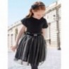 Sametové elegantní dívčí šaty s tylem Abel & Lula 5503-93 Černá