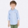 Košile s dlouhým rukávem s aplikacemi chlapec Mayoral 4120-82 Modrá