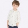 Košile s dlouhými rukávy se vzory chlapec Mayoral 4121-63 Bílá