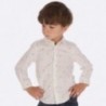 Košile s dlouhým rukávem se vzory pro chlapce Mayoral 4123-18 Bílá