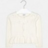 Pletený svetr s luky pro dívku Mayoral 4306-25 krém