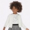 Pletený svetr s luky pro dívku Mayoral 4306-25 krém