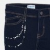 Dlouhé džíny s aplikací pro dívky Mayoral 4502-52 granát