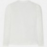 Tričko bavlna s dlouhým rukávem pro dívky Mayoral 7004-72 Smetanový