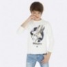 Tričko s dlouhým rukávem chlapce Mayoral 7029-38 krém