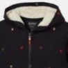 Halenka bavlna s kapucí s výšivkou chlapec Mayoral 7452-36 Černý