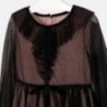 Šaty bavlněné s tylovou dívkou Mayoral 7924-54 Černá