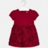 Krátké rukávy šaty s dívčí 3d efekt Mayoral 4920-22 červená