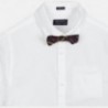 Košile s dlouhými rukávy a motýlkem chlapec Mayoral 7120-55 Bílá